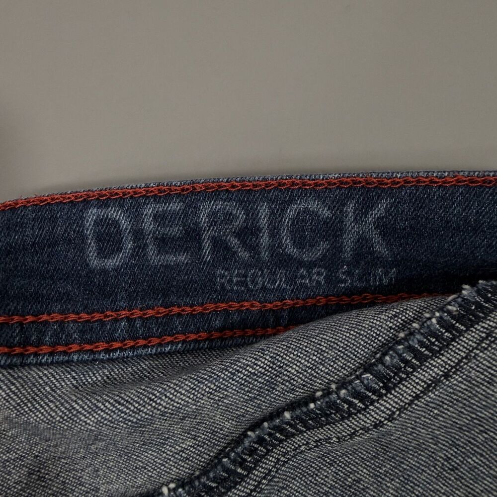 VTG Marithe Francois Girbaud Men's 34 Tall Blue Denim Derick Slim Jeans 90s Y2K - Picture 6 of 9